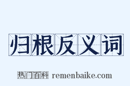 归根反义词是什么意思的图片